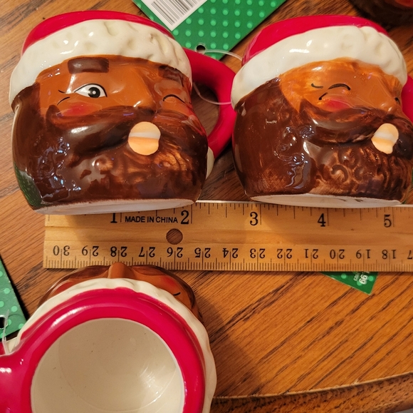 Mini Santa Mugs (6) ~ Sleigh Bell Bistro ~ Retro Look ~ Christmas ~ NWT - Picture 12 of 12